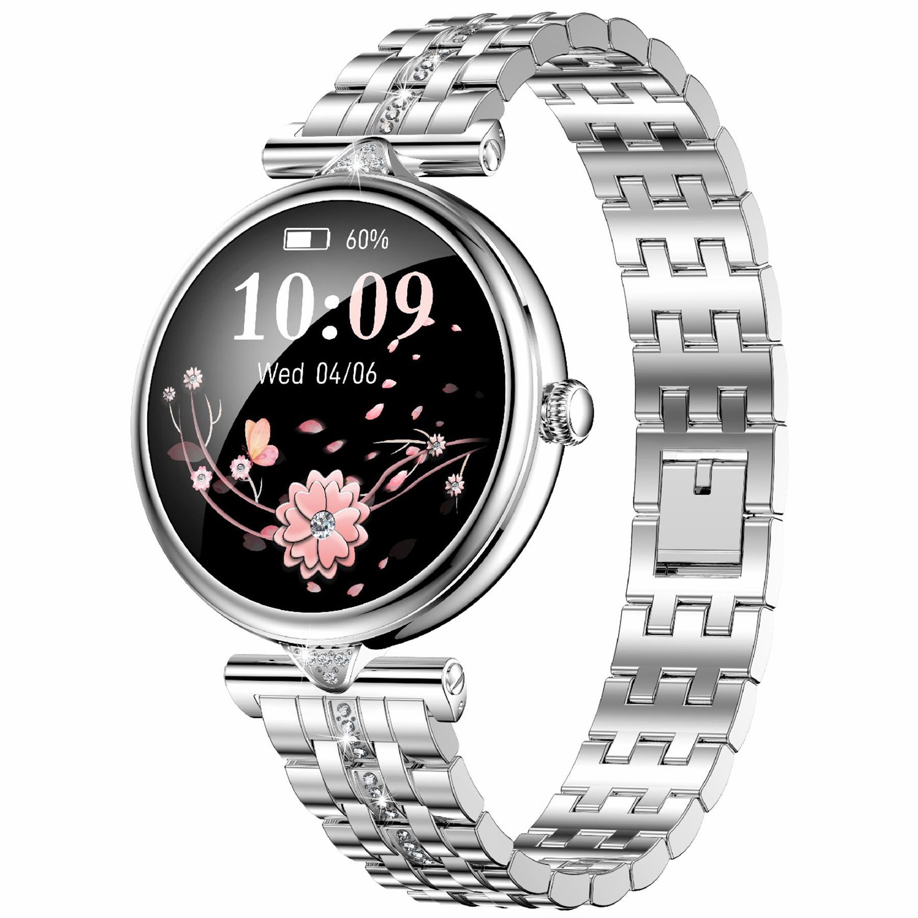 AK73 Women s Smart Watch Sports Monitor Waterproof Bracelet with Steel Strap Silver
AK73 Women s Smart Watch Sports Monitor Waterproof Bracelet with Steel Strap Silver
