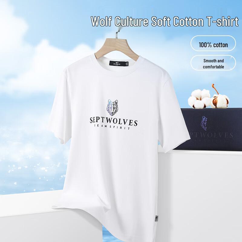 Seven Wolves Men s Pure Cotton Wolf Print Round Neck T-Shirt 175/92A
Seven Wolves Men s Pure Cotton Wolf Print Round Neck T-Shirt 175/92A