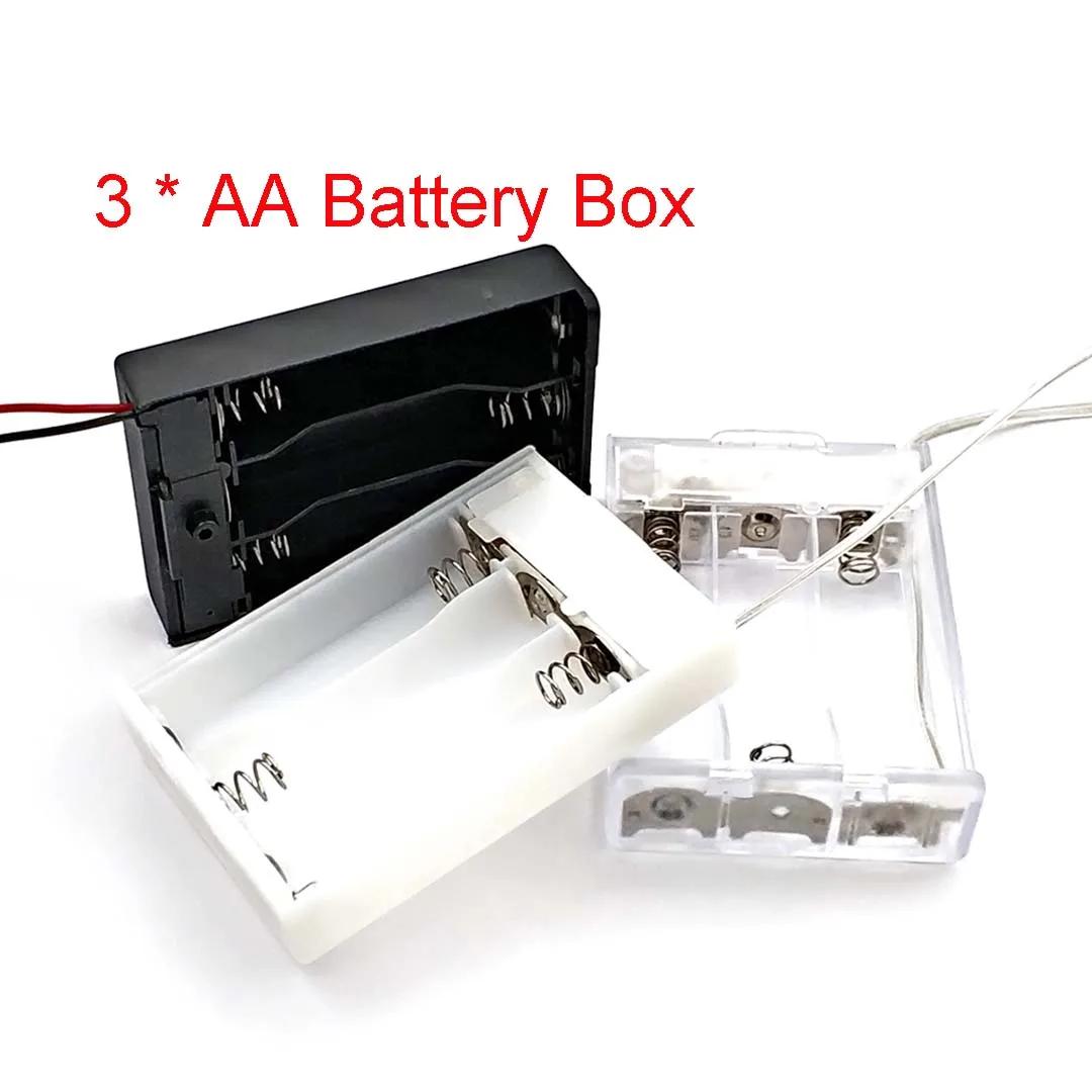 3 * AA Battery Holder Storage Case Box with Switch&Cover for 4.5V AA Batteries Standard Container Black White Transparent Black
3 * AA Battery Holder Storage Case Box with Switch&Cover for 4.5V AA Batteries Standard Container Black White Transparent Black