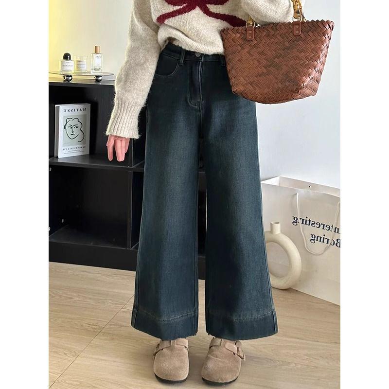 Women s Petite High-Waist Retro Blue Fleece-Lined Straight Leg Jeans, Plus Size, Autumn/Winter Slimming Cropped Pants S (Recommended 40-48 kg)
Women s Petite High-Waist Retro Blue Fleece-Lined Straight Leg Jeans, Plus Size, Autumn/Winter Slimming Cropped Pants S (Recommended 40-48 kg)