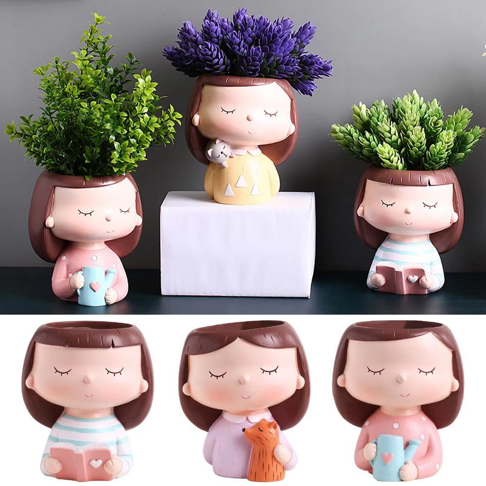 Cartoon Face Flowerpot Painted Succulent Pot Ornament Home Girl Flower Pot Modern Style A
Cartoon Face Flowerpot Painted Succulent Pot Ornament Home Girl Flower Pot Modern Style A