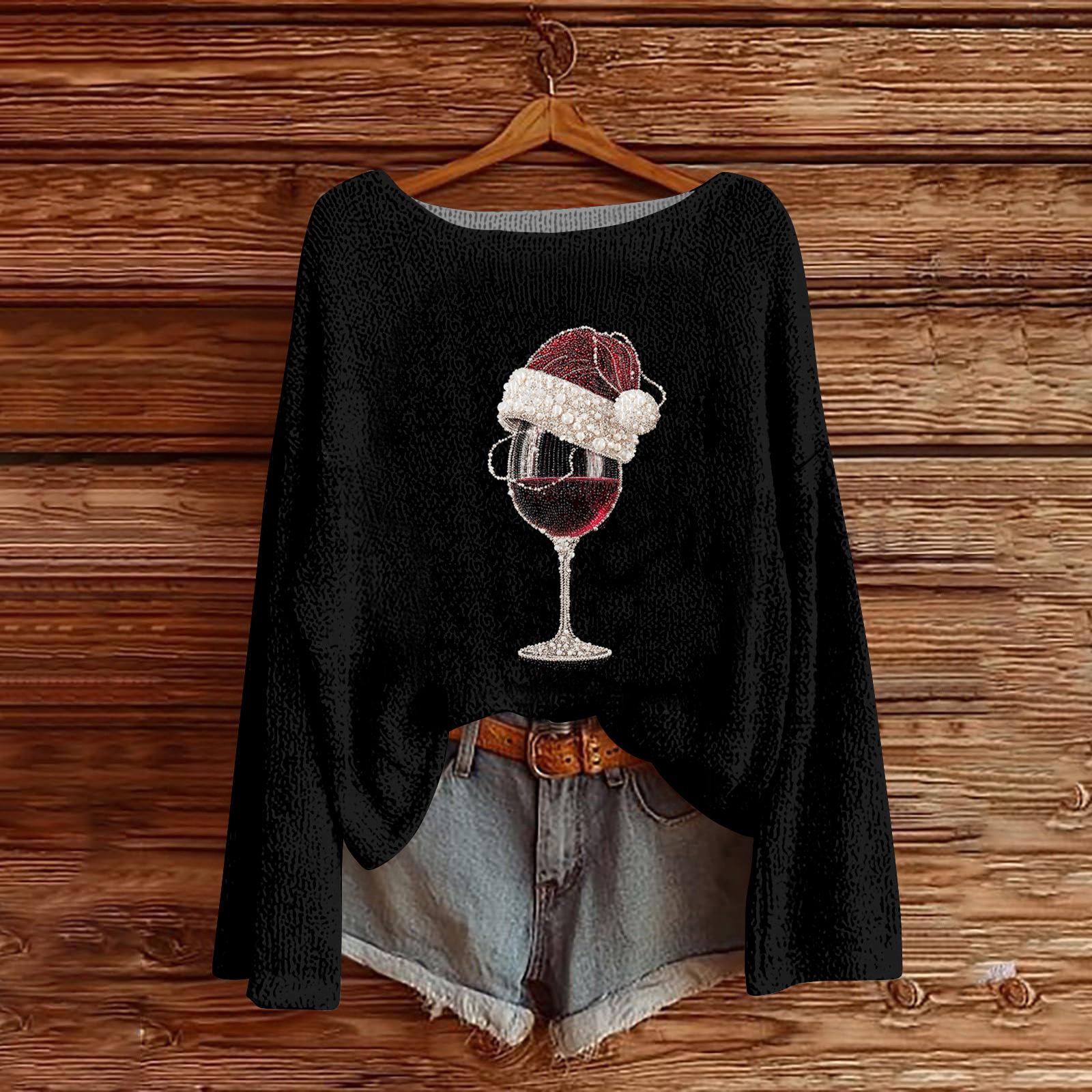 Женские осенние свитера с длинным рукавом, топы с принтом, пуловеры, свободная нарядная повседневная базовая одежда XL винный
Женские осенние свитера с длинным рукавом, топы с принтом, пуловеры, свободная нарядная повседневная базовая одежда XL винный