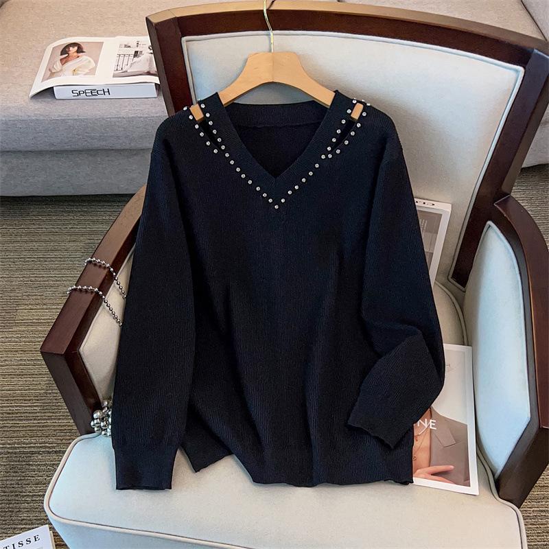 Loose-Fit V-Neck Long-Sleeve Knitted Sweater, Plus Size (200/300/350 jin) - New Style 8097 7XL чёрный
Loose-Fit V-Neck Long-Sleeve Knitted Sweater, Plus Size (200/300/350 jin) - New Style 8097 7XL чёрный