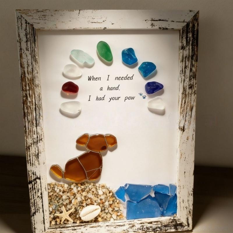 Handmade Sea Glass Dog Memorial Art When I Needed A Hand, I Had Your Paw Framed Pet Collage Dog Owner Beach Home Wall Decor
Handmade Sea Glass Dog Memorial Art When I Needed A Hand, I Had Your Paw Framed Pet Collage Dog Owner Beach Home Wall Decor
