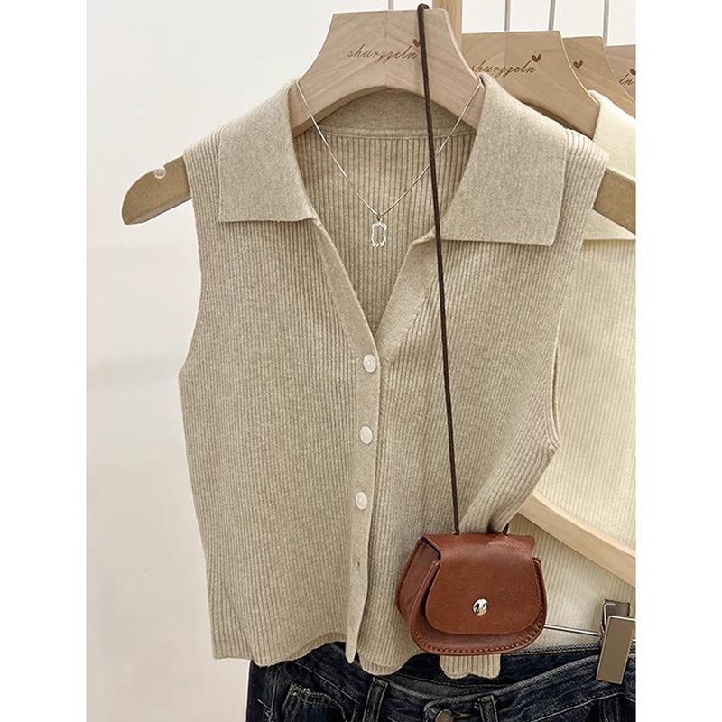 Womens Rust Ribbed Knit Sleeveless Polo Top Casual Collared V Neck Button Up Vest onesize хакі
Womens Rust Ribbed Knit Sleeveless Polo Top Casual Collared V Neck Button Up Vest onesize хакі