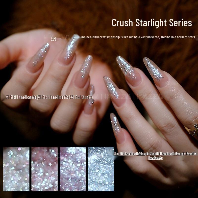 Flash Diamond Reflective Nail Art Set - High-Density Starry Sky Platinum Gel Glitter, 4 Colors
Flash Diamond Reflective Nail Art Set - High-Density Starry Sky Platinum Gel Glitter, 4 Colors