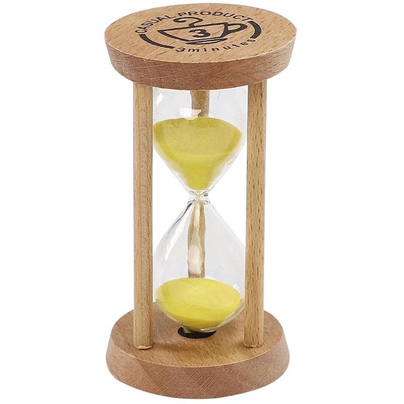 ColorfylCoco hourglass 3 minutes sand timer wooden tabletop interior timer decoration gift (yellow, 3 minutes)
ColorfylCoco hourglass 3 minutes sand timer wooden tabletop interior timer decoration gift (yellow, 3 minutes)
