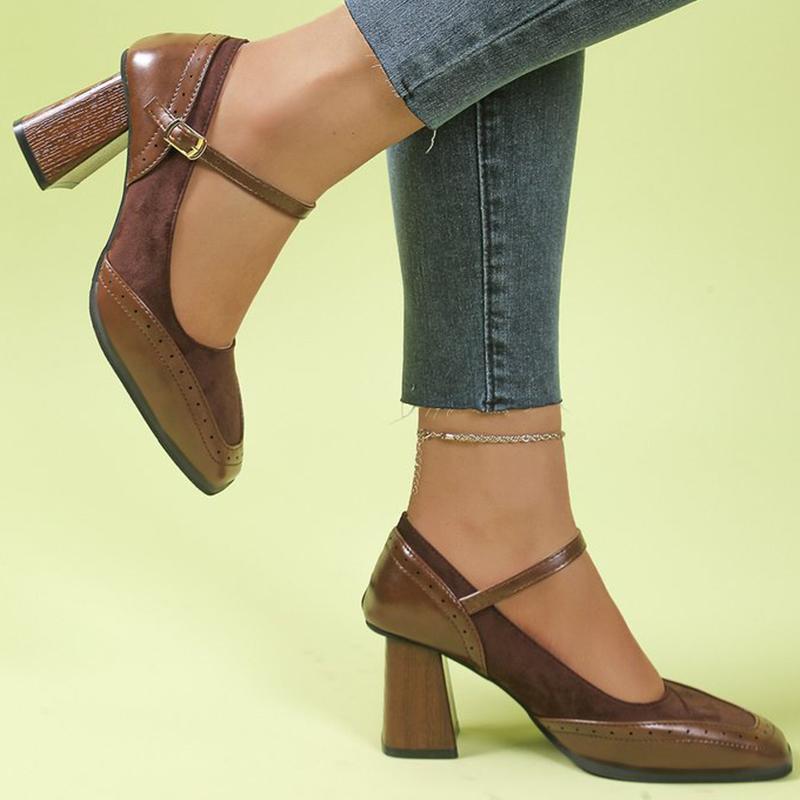 Fashion Breathable Square Top Pumps Women Retro Adjustable Ankle Buckle High Heels Shoes Women Solid Color Faux Suede Heel Pumps Mejur 34 коричневый
Fashion Breathable Square Top Pumps Women Retro Adjustable Ankle Buckle High Heels Shoes Women Solid Color Faux Suede Heel Pumps Mejur 34 коричневый