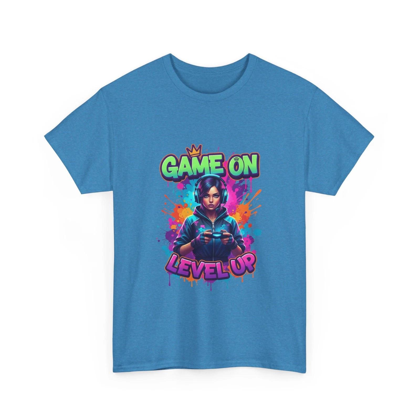 Game On Level Up T-Shirt Gamer Girl Graphic T-Shirt S
Game On Level Up T-Shirt Gamer Girl Graphic T-Shirt S