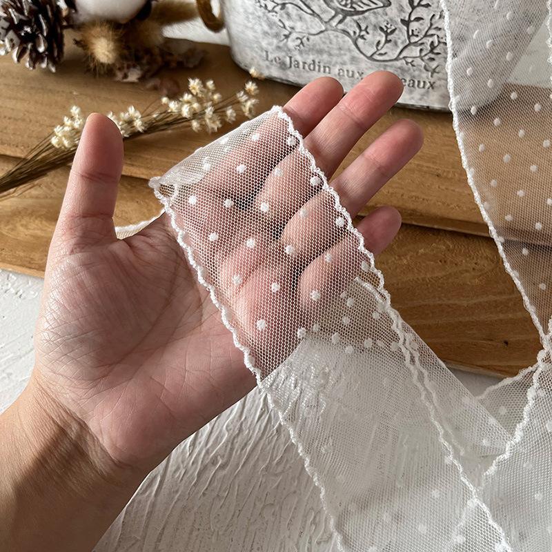 5.5CM 5Yards Black/White Lace Trim Retro Dots Mesh Ribbon for DIY Bows Bouquets Gift Wrapping Sewing Bridal Veil Accessories 55mm-5yards чистый белый
5.5CM 5Yards Black/White Lace Trim Retro Dots Mesh Ribbon for DIY Bows Bouquets Gift Wrapping Sewing Bridal Veil Accessories 55mm-5yards чистый белый