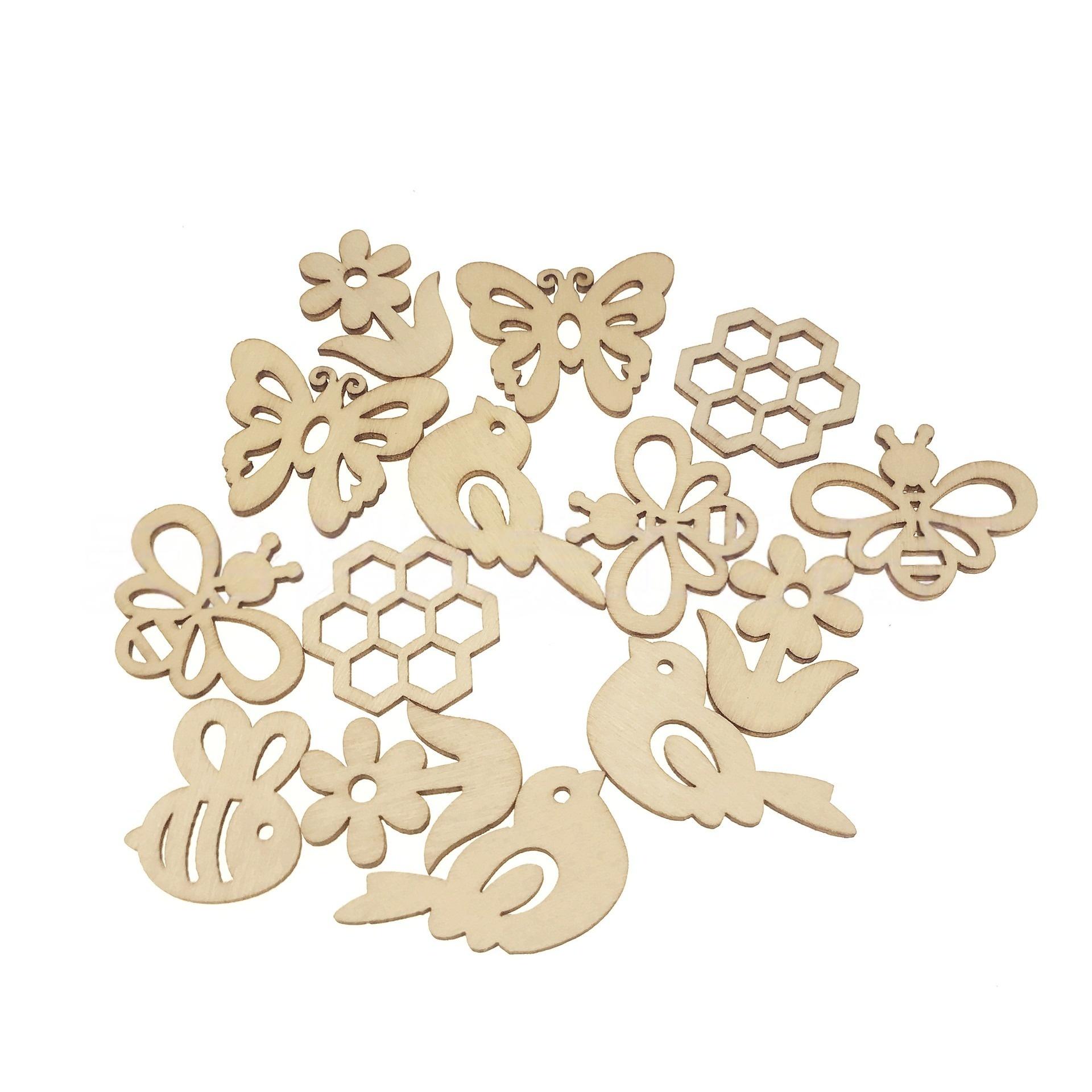 50pcs Unfinished Wood Pieces Hollow Wooden Art Decor Vintage Embellishments Decorative Accessories for Scrapbooking Crafts 25-35mm
50pcs Unfinished Wood Pieces Hollow Wooden Art Decor Vintage Embellishments Decorative Accessories for Scrapbooking Crafts 25-35mm