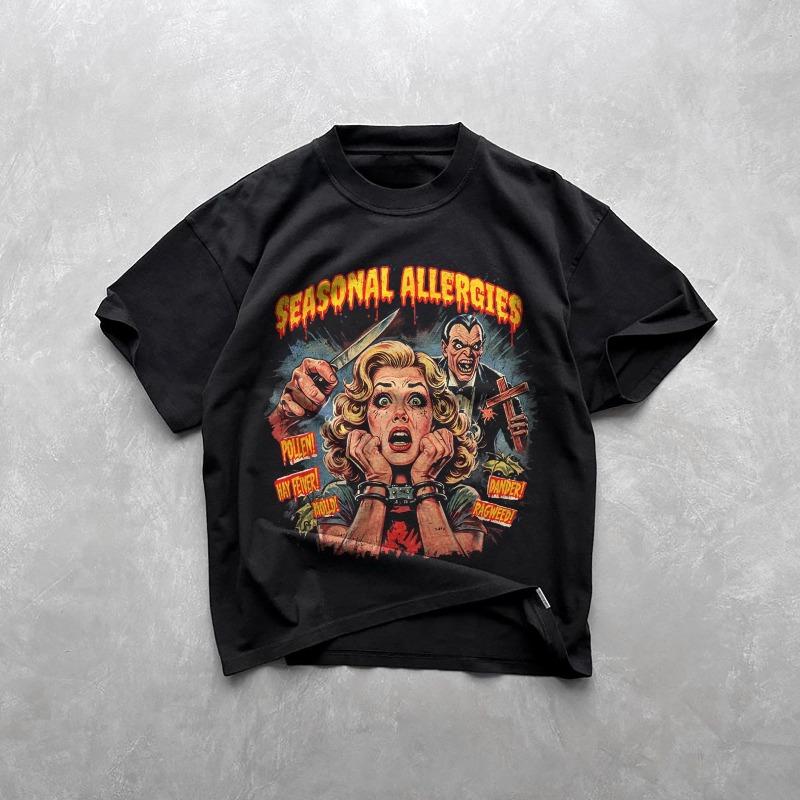 Seasonal Allergies Horror Graphic T-Shirt: Funny Meme Tee Summer Men s and Women s Loose and Breathable T-shirt Top 5XL різнокольоровий
Seasonal Allergies Horror Graphic T-Shirt: Funny Meme Tee Summer Men s and Women s Loose and Breathable T-shirt Top 5XL різнокольоровий