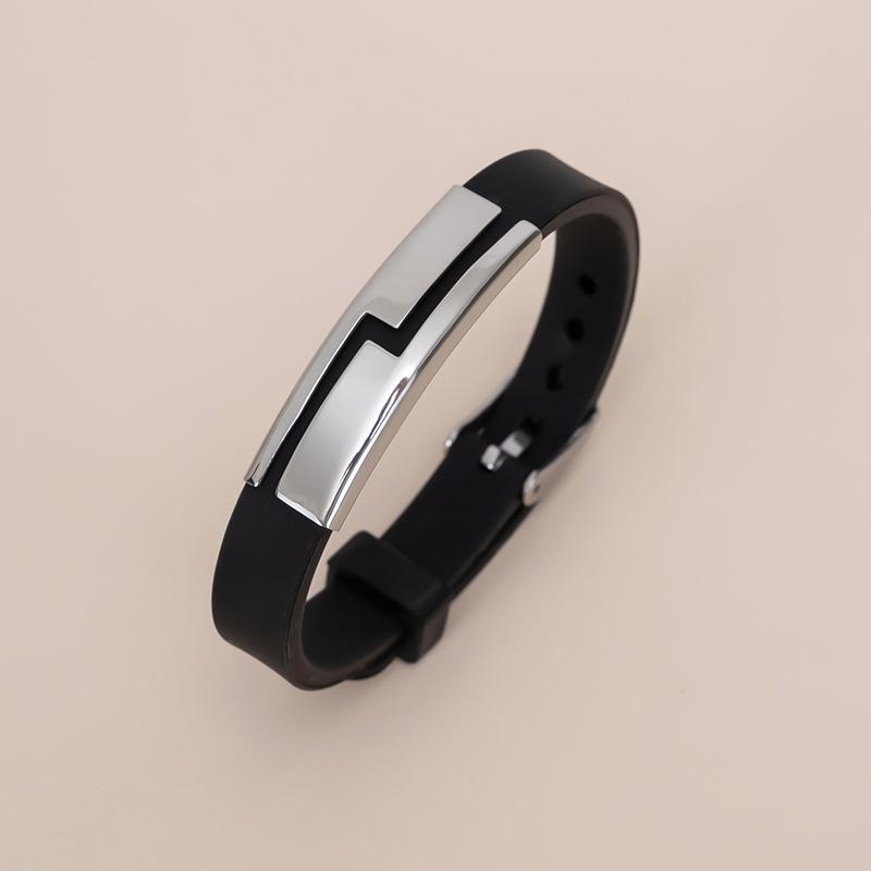 Трендовые украшения, мужской браслет из силиконовой титановой стали, простой браслет с гравировкой DIY
Трендовые украшения, мужской браслет из силиконовой титановой стали, простой браслет с гравировкой DIY