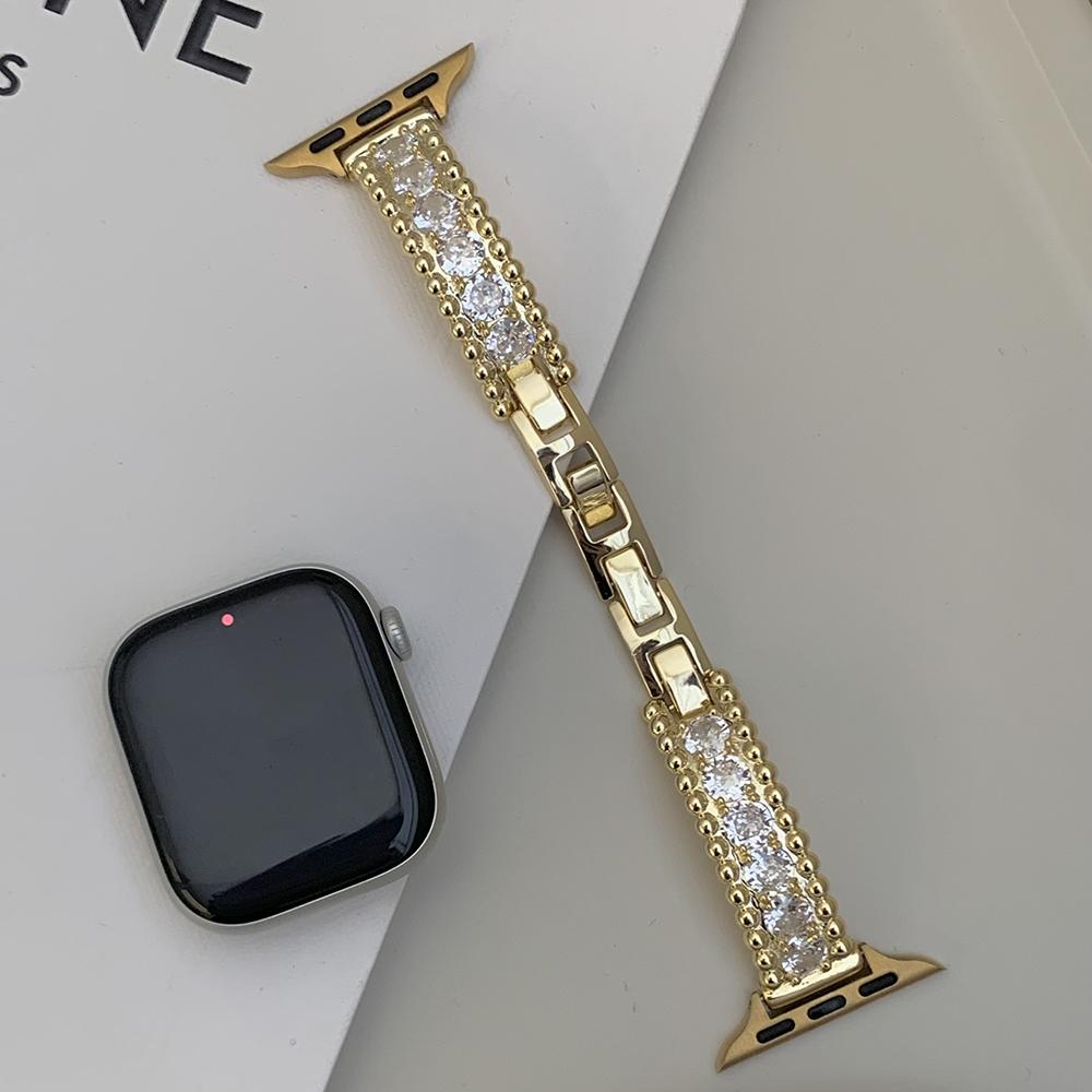 Bracelet Strap for Apple Watch Series 10 9 8 7 SE 6 5 4 3 2 1 42mm 41mm 40mm 38mm Beads Zircon Copper Watch Band Starlight
Bracelet Strap for Apple Watch Series 10 9 8 7 SE 6 5 4 3 2 1 42mm 41mm 40mm 38mm Beads Zircon Copper Watch Band Starlight