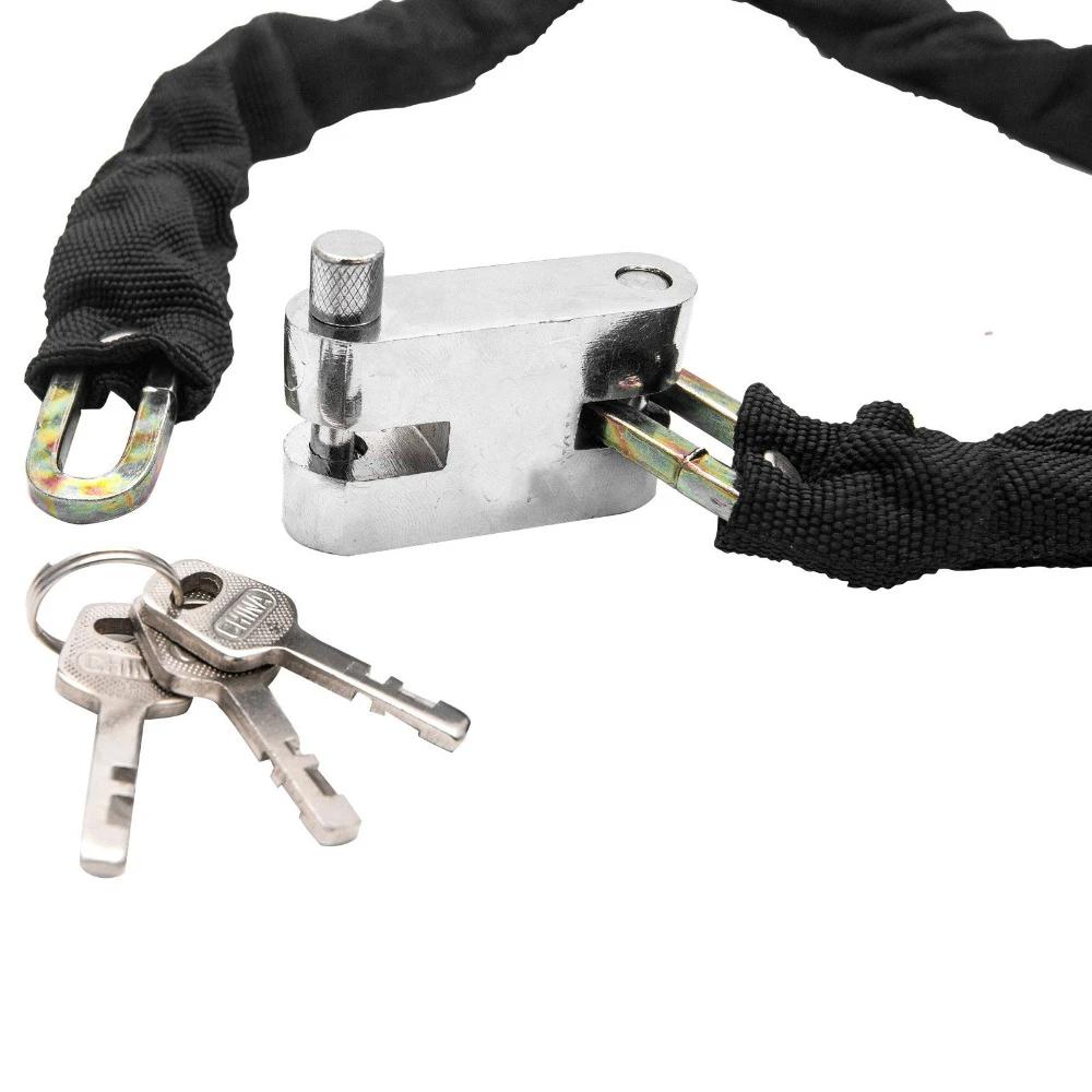 High Quality Hardened Steel Anti-theft Lock Protective Textile Outer Sleeve Motorcycle Scooter Bicycle Heavy Duty Chain Lock
High Quality Hardened Steel Anti-theft Lock Protective Textile Outer Sleeve Motorcycle Scooter Bicycle Heavy Duty Chain Lock