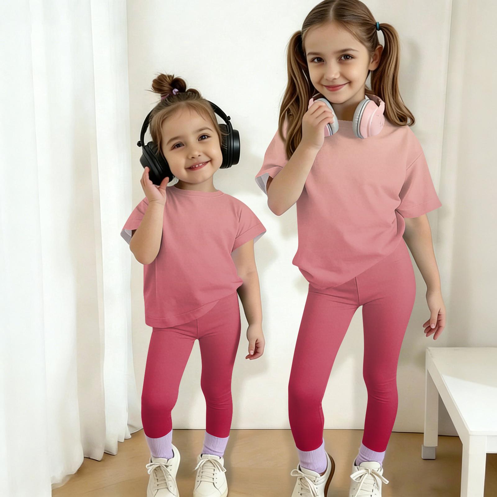 Kids Gradient Print Outfit Short Sleeve Top and Long Pants Set Lightweight Soft Fabric Comfortable Fit Casual Wear for Boys and Girls 130
Kids Gradient Print Outfit Short Sleeve Top and Long Pants Set Lightweight Soft Fabric Comfortable Fit Casual Wear for Boys and Girls 130