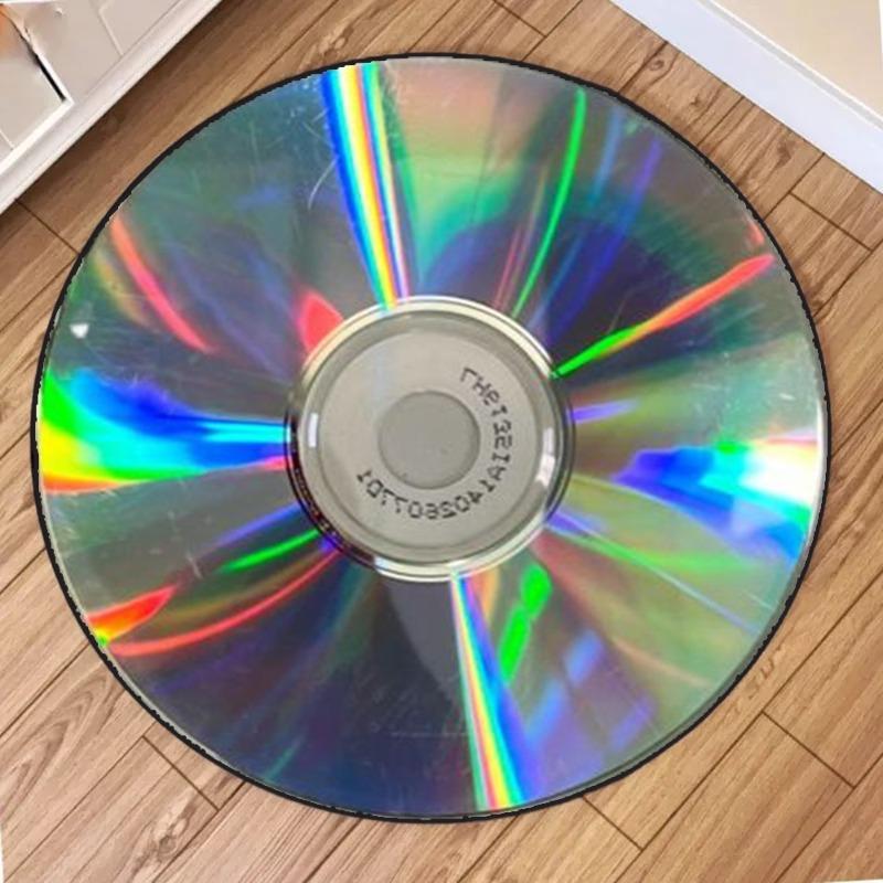 The Back of The CD Print Round Carpet Soft Anti-slip Wear-resistant Round Mat for Living Rooms and Bedroom Creativity Circle Rug 60cmx60cm
The Back of The CD Print Round Carpet Soft Anti-slip Wear-resistant Round Mat for Living Rooms and Bedroom Creativity Circle Rug 60cmx60cm