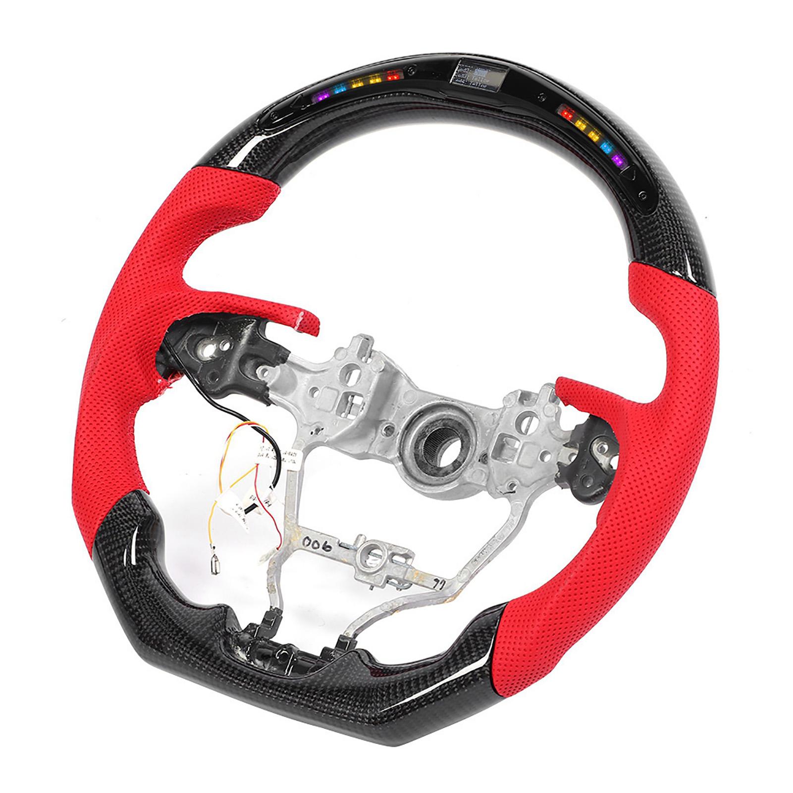 Светодиодный дисплей из углеродного волокна для гонок, рулевое колесо, перфорированная кожа, с красной строчкой
Светодиодный дисплей из углеродного волокна для гонок, рулевое колесо, перфорированная кожа, с красной строчкой