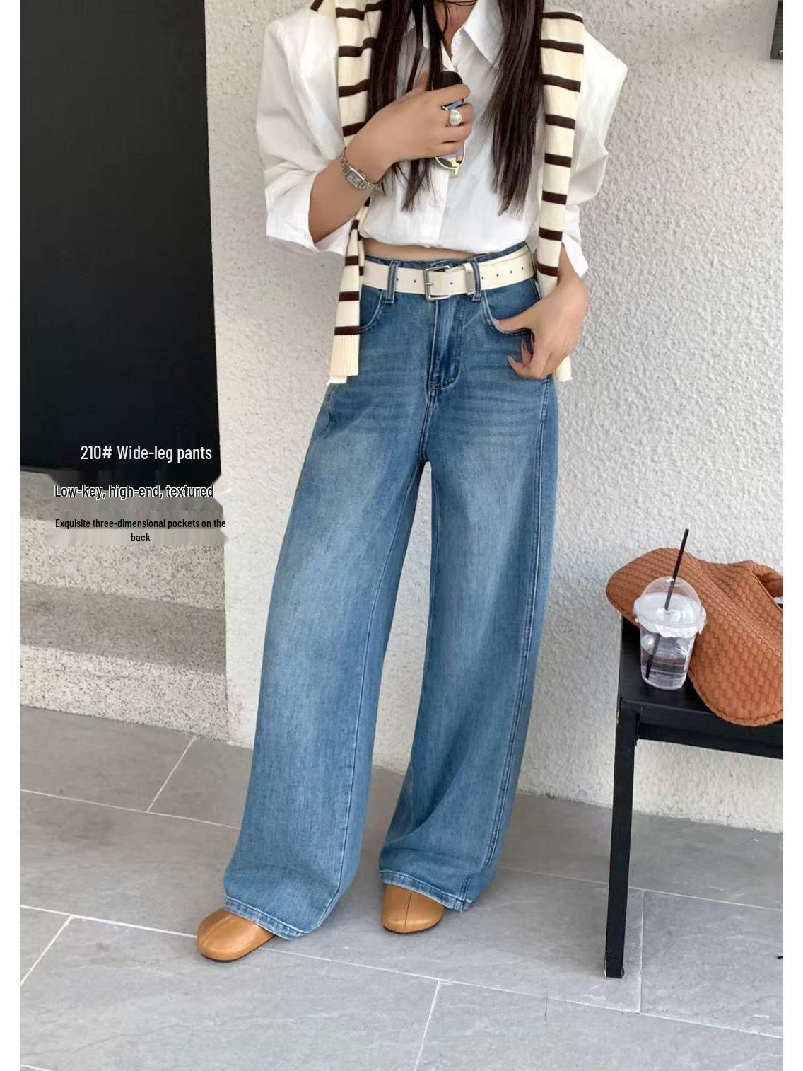 High-End Wide-Leg Denim Pants with 3D Pockets 26 синий
High-End Wide-Leg Denim Pants with 3D Pockets 26 синий