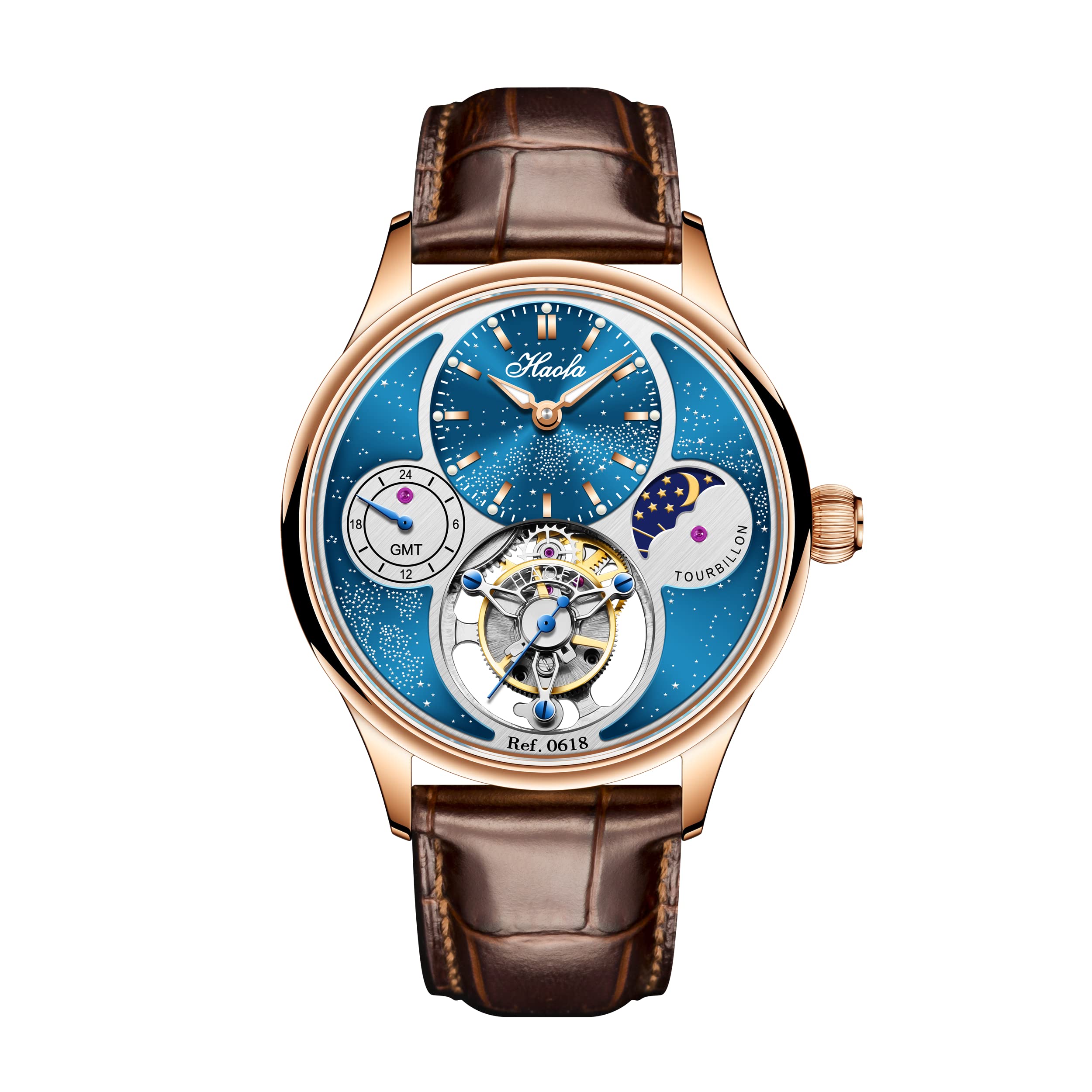 HAOFA Tourbillon Watch Mechanical Manual Winding Moon Phase GMT Hollow Dial Luxury Stylish Sapphire Glass Popular Waterproof Gift Men s Men s Men s золотий
HAOFA Tourbillon Watch Mechanical Manual Winding Moon Phase GMT Hollow Dial Luxury Stylish Sapphire Glass Popular Waterproof Gift Men s Men s Men s золотий