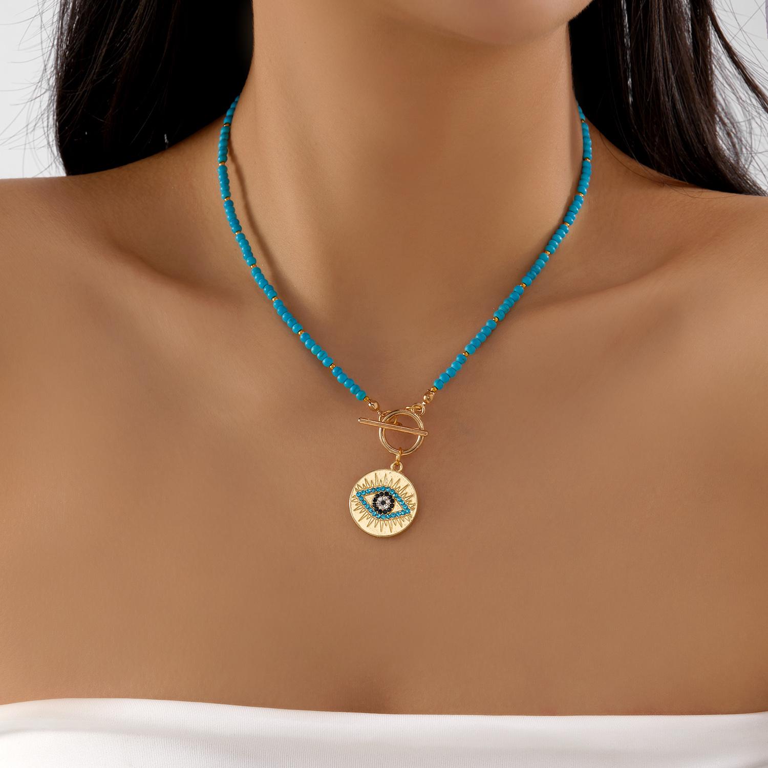 Bohemian Colorful Beads Choker Necklace for Women Round Lucky Evil Eye Heart Pendant Necklace Fashion Jewelry Y2k Accessories
Bohemian Colorful Beads Choker Necklace for Women Round Lucky Evil Eye Heart Pendant Necklace Fashion Jewelry Y2k Accessories