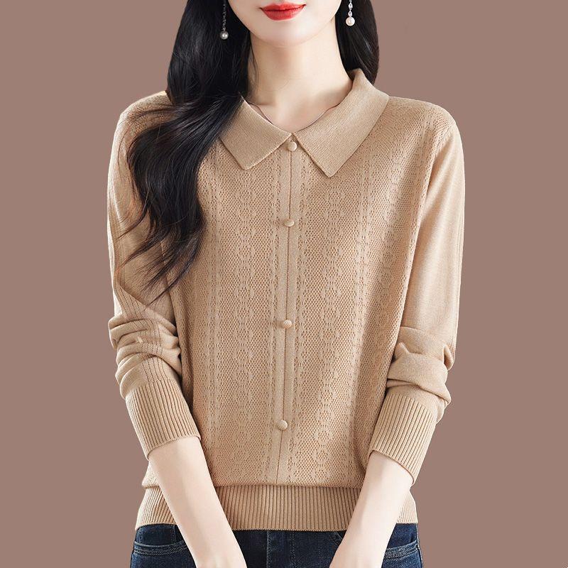 Long Sleeve Shirt Women s Loose Autumn Clothing Thin Top Lapel Knitted Bottom Shirt One size верблюд
Long Sleeve Shirt Women s Loose Autumn Clothing Thin Top Lapel Knitted Bottom Shirt One size верблюд