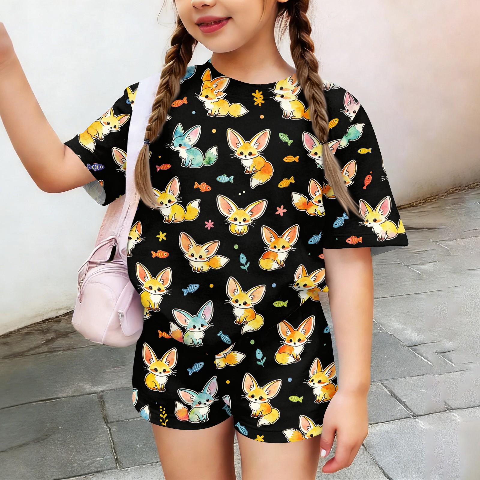 Kids Casual Short Sleeve Top and Shorts Set Animal Print Soft Comfortable Lightweight Summer Outfit for Boys Girls 120 чёрный
Kids Casual Short Sleeve Top and Shorts Set Animal Print Soft Comfortable Lightweight Summer Outfit for Boys Girls 120 чёрный