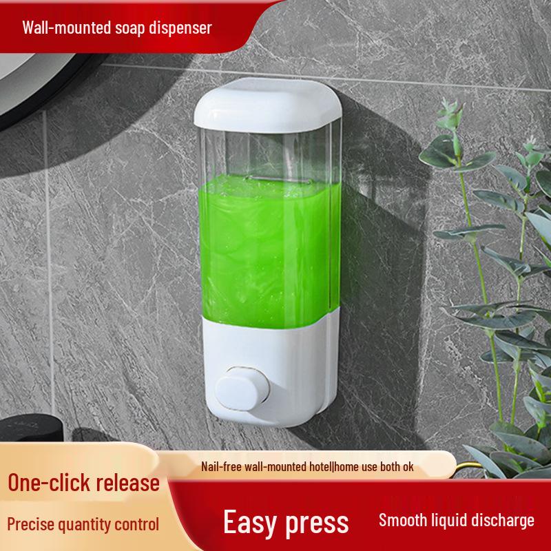 Punch-Free Wall Soap Dispenser: No-Marks, Press-Type for Shampoo and Gel.
Punch-Free Wall Soap Dispenser: No-Marks, Press-Type for Shampoo and Gel.