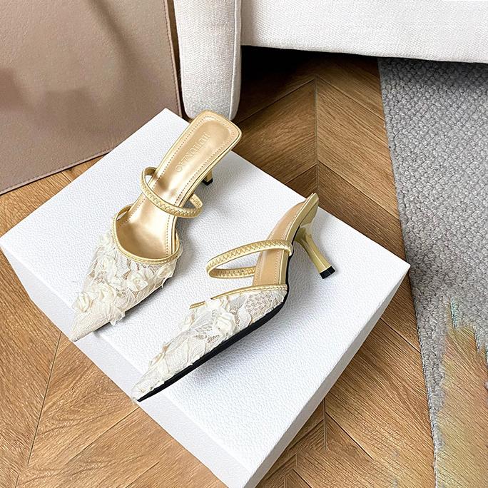 Туфли на тонком каблуке для женщин Fairy 2025, новые французские милые темпераментные светские тапочки с сеткой и цветочным узором, неглубокий носок Baotou Cool Slippers 40 абрикосовый
Туфли на тонком каблуке для женщин Fairy 2025, новые французские милые темпераментные светские тапочки с сеткой и цветочным узором, неглубокий носок Baotou Cool Slippers 40 абрикосовый