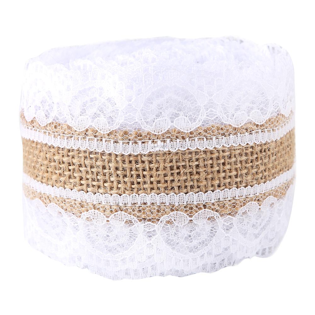5mroll Natural Burlap Lace Hessian Jute Ribbon Home Wedding Decoration
5mroll Natural Burlap Lace Hessian Jute Ribbon Home Wedding Decoration