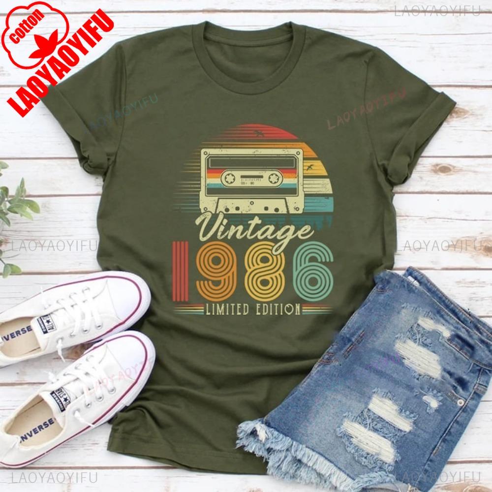 1986 Vintage Birthday Shirt Vintage 1986 40th Birthday Tops 40th Birthday Best Friend High Quality Cotton Tops Party Clothes 4XL
1986 Vintage Birthday Shirt Vintage 1986 40th Birthday Tops 40th Birthday Best Friend High Quality Cotton Tops Party Clothes 4XL