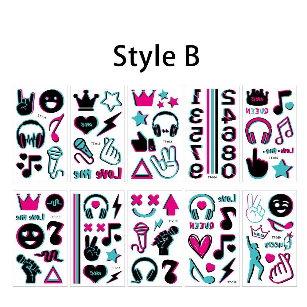 20Sheets Cartoon Concert Fake Tatoo Toys Skin-Friendly Music Festival Stickers Club Party Props 20Sheets
20Sheets Cartoon Concert Fake Tatoo Toys Skin-Friendly Music Festival Stickers Club Party Props 20Sheets