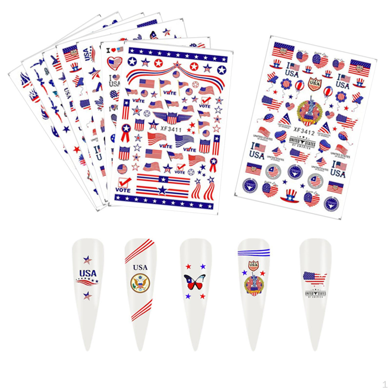 8 Sheets Girls Flag Pattern Nail Nails Decals Decor
8 Sheets Girls Flag Pattern Nail Nails Decals Decor