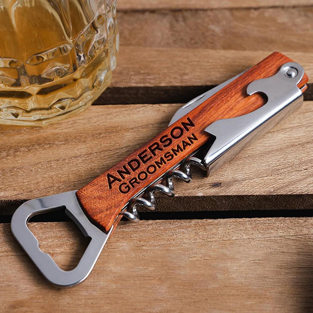 Personalised Logo Wood Handle Corkscrew Wine Opener for Wedding Gift, Custom Brand Logo Beer Bottle Opener
Personalised Logo Wood Handle Corkscrew Wine Opener for Wedding Gift, Custom Brand Logo Beer Bottle Opener