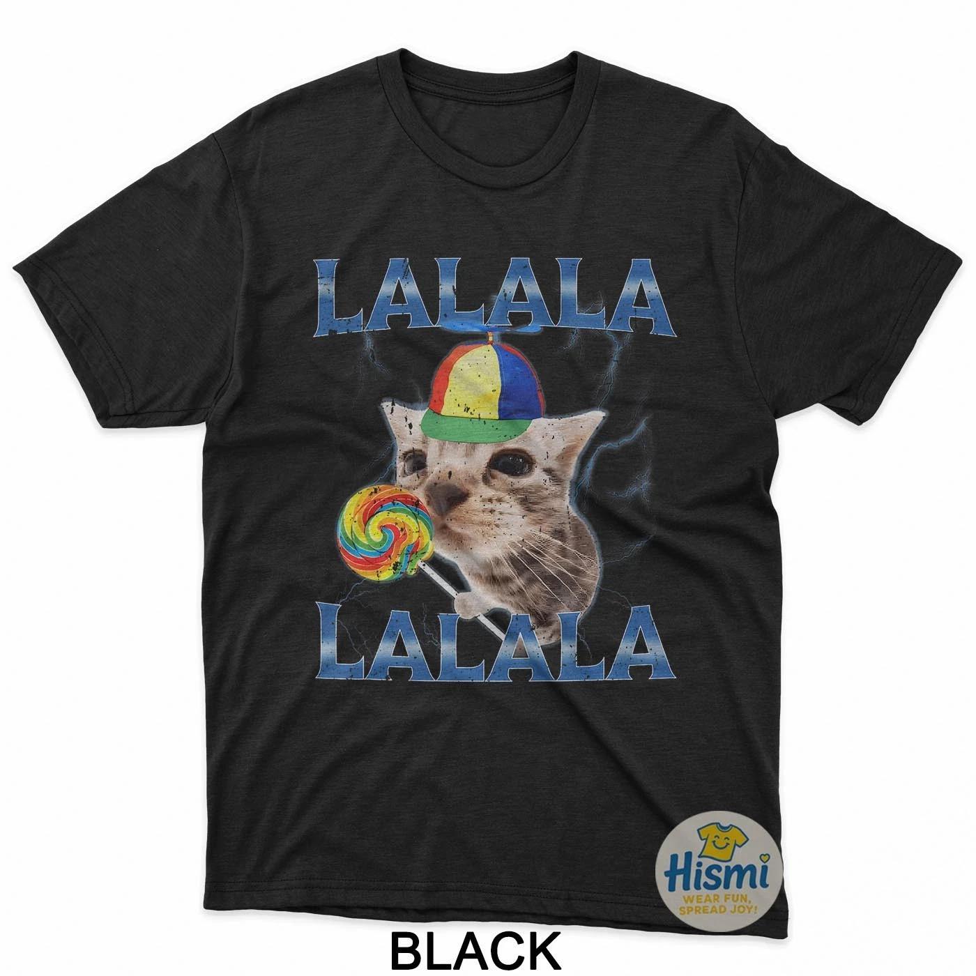 Silly Lalala Cat Meme With Propeller Hat And Candy T-Shirt M
Silly Lalala Cat Meme With Propeller Hat And Candy T-Shirt M