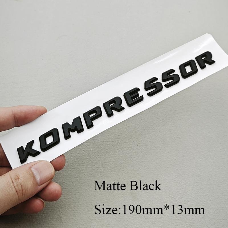 3D KOMPRESSOR Emblem Badge Letters For Benz W203 W204 W211 W210 C SLK Class ABS Glossy Black Chrome Trunk Logo Decal Accessories
3D KOMPRESSOR Emblem Badge Letters For Benz W203 W204 W211 W210 C SLK Class ABS Glossy Black Chrome Trunk Logo Decal Accessories