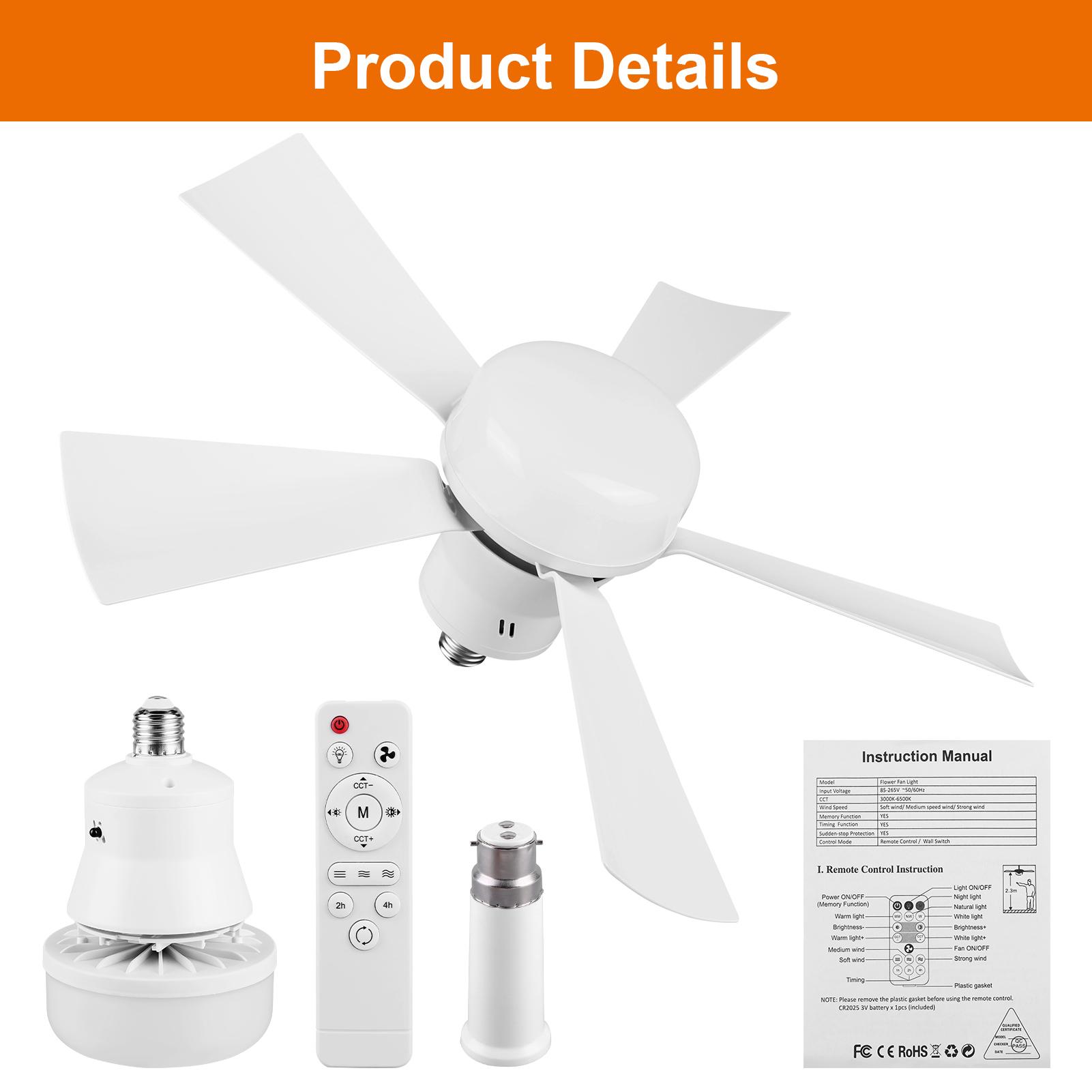 Стельовий вентилятор зі світлом та пультом керування, регульована швидкість вітру, таймер, бездротовий, регульована яскравість для вітальні, спальні
Стельовий вентилятор зі світлом та пультом керування, регульована швидкість вітру, таймер, бездротовий, регульована яскравість для вітальні, спальні