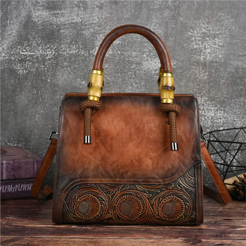 Johnature Handmade Embossed Women Leather Bag Vintage Handbag Универсальные женские сумки через плечо и через плечо зелёный
Johnature Handmade Embossed Women Leather Bag Vintage Handbag Универсальные женские сумки через плечо и через плечо зелёный
