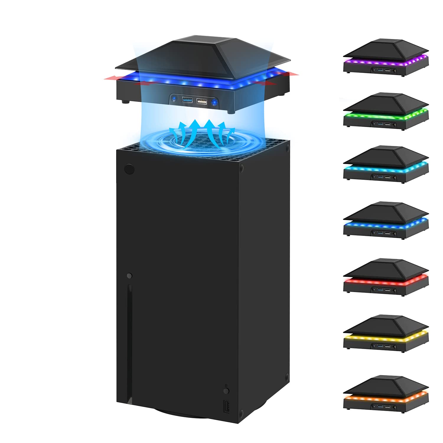 Raryars Cooling Fan Silent Absorption Fan Cooler for Xbox Series X with 2 USB Ports and Xbox Series X Dust Cover Turbo Temperature Control Fan
Raryars Cooling Fan Silent Absorption Fan Cooler for Xbox Series X with 2 USB Ports and Xbox Series X Dust Cover Turbo Temperature Control Fan