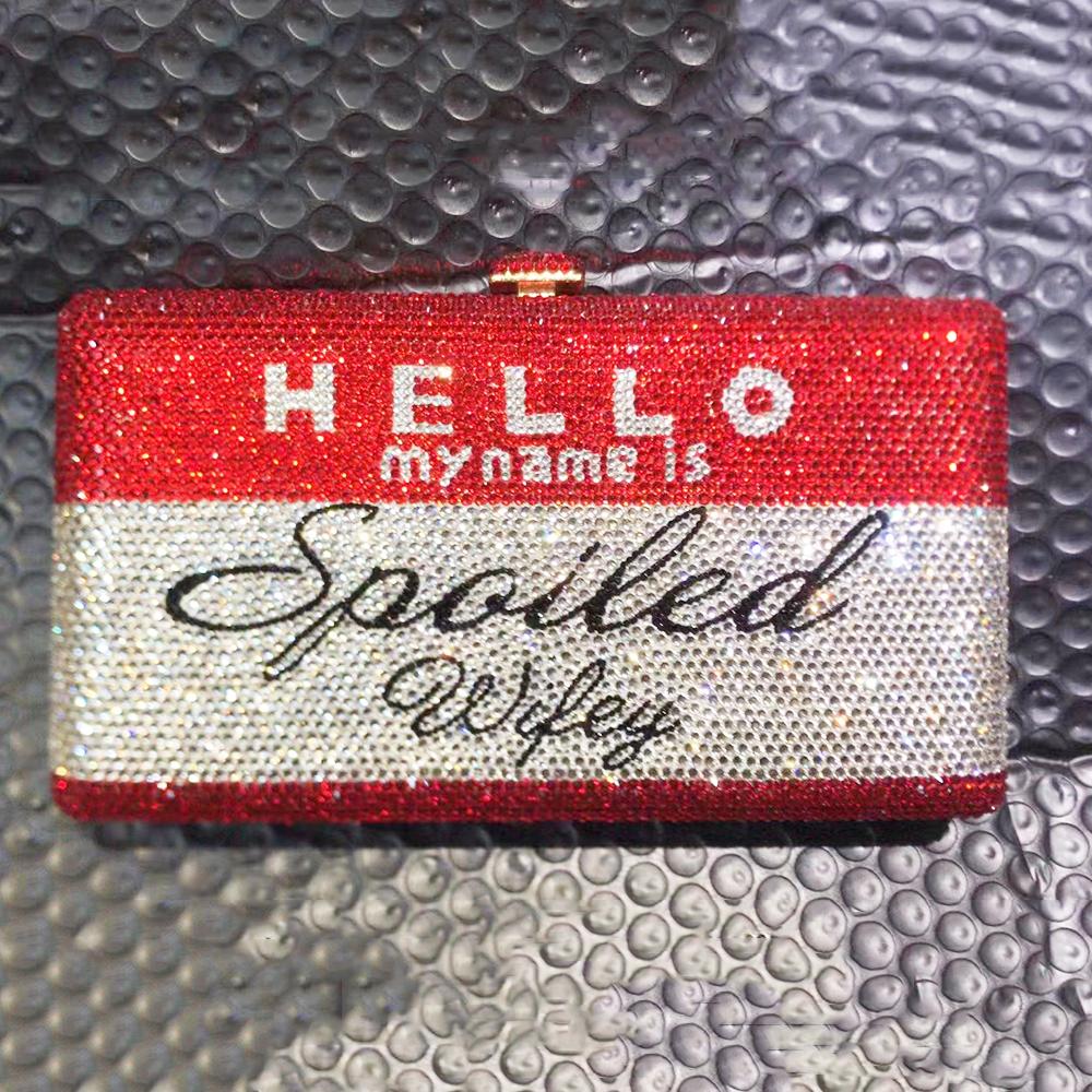 New HELLO Diamond Crystal Women Evening Bags Customizable Letter Wedding Purse Luxury Bridal Dinner Clutches Lady Party Clutch 20.5cmX11cmX4cm
New HELLO Diamond Crystal Women Evening Bags Customizable Letter Wedding Purse Luxury Bridal Dinner Clutches Lady Party Clutch 20.5cmX11cmX4cm