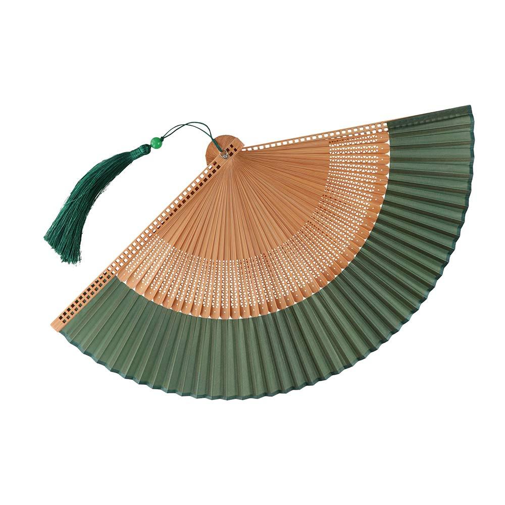 Hollow Handle Carved Bamboo Folding Fan With Tassel Antiquity Folding Fans Gift темно-зелений колір
Hollow Handle Carved Bamboo Folding Fan With Tassel Antiquity Folding Fans Gift темно-зелений колір