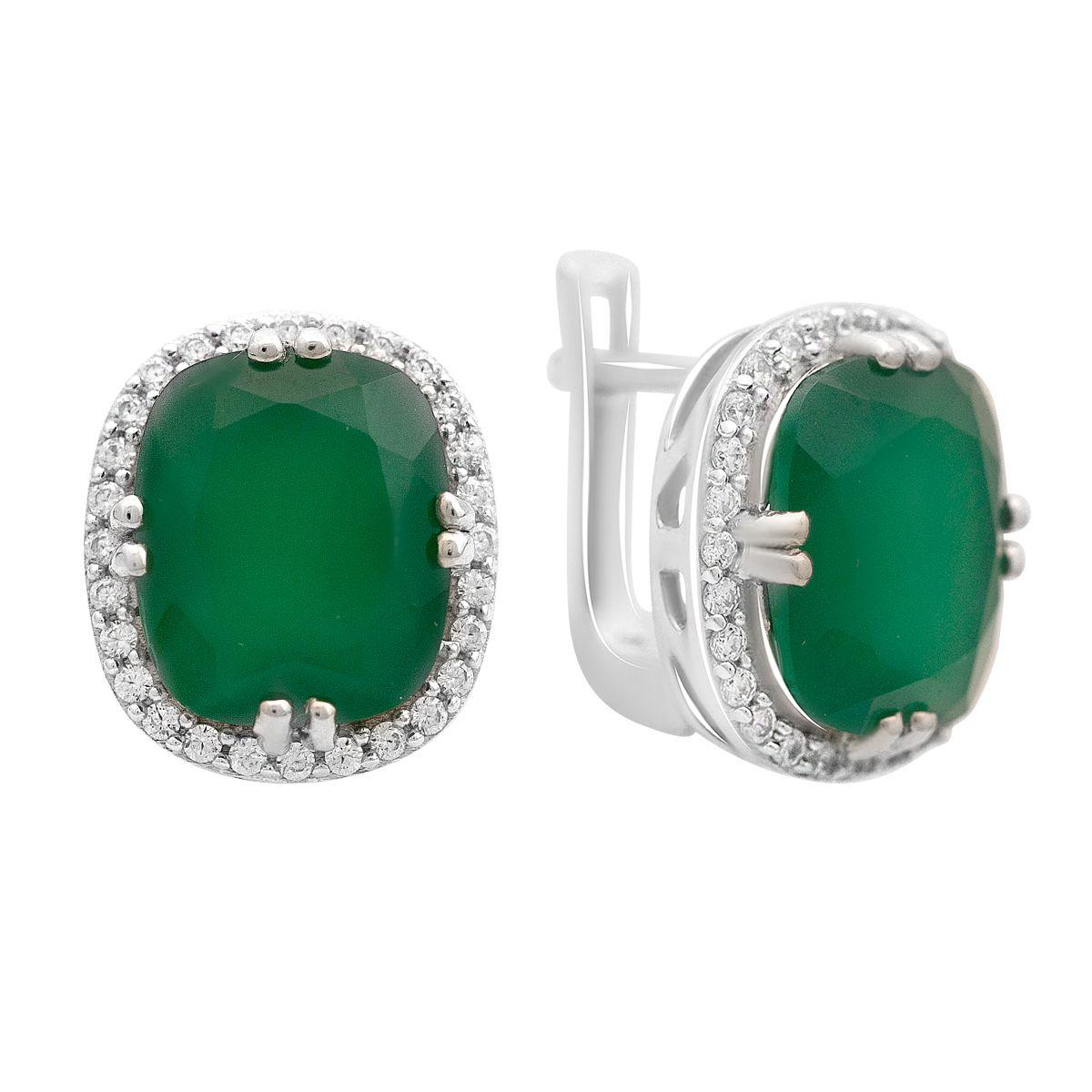 Silver earrings with natural agate 10.207ct (2170877) смарагдовий
Silver earrings with natural agate 10.207ct (2170877) смарагдовий
