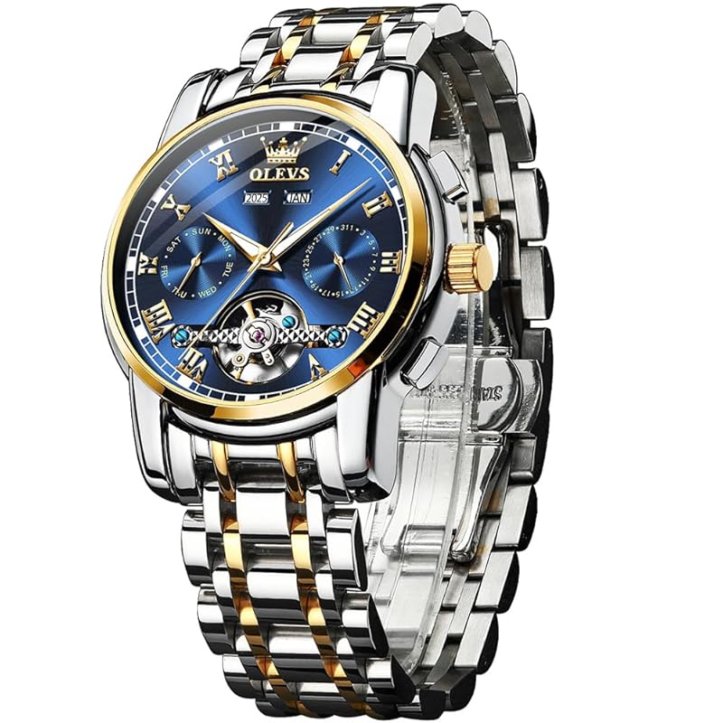 OLEVS watch men s Fashionable blue automatic winding automatic waterproof date night light business skeleton arm clock Popularity brand blue
OLEVS watch men s Fashionable blue automatic winding automatic waterproof date night light business skeleton arm clock Popularity brand blue