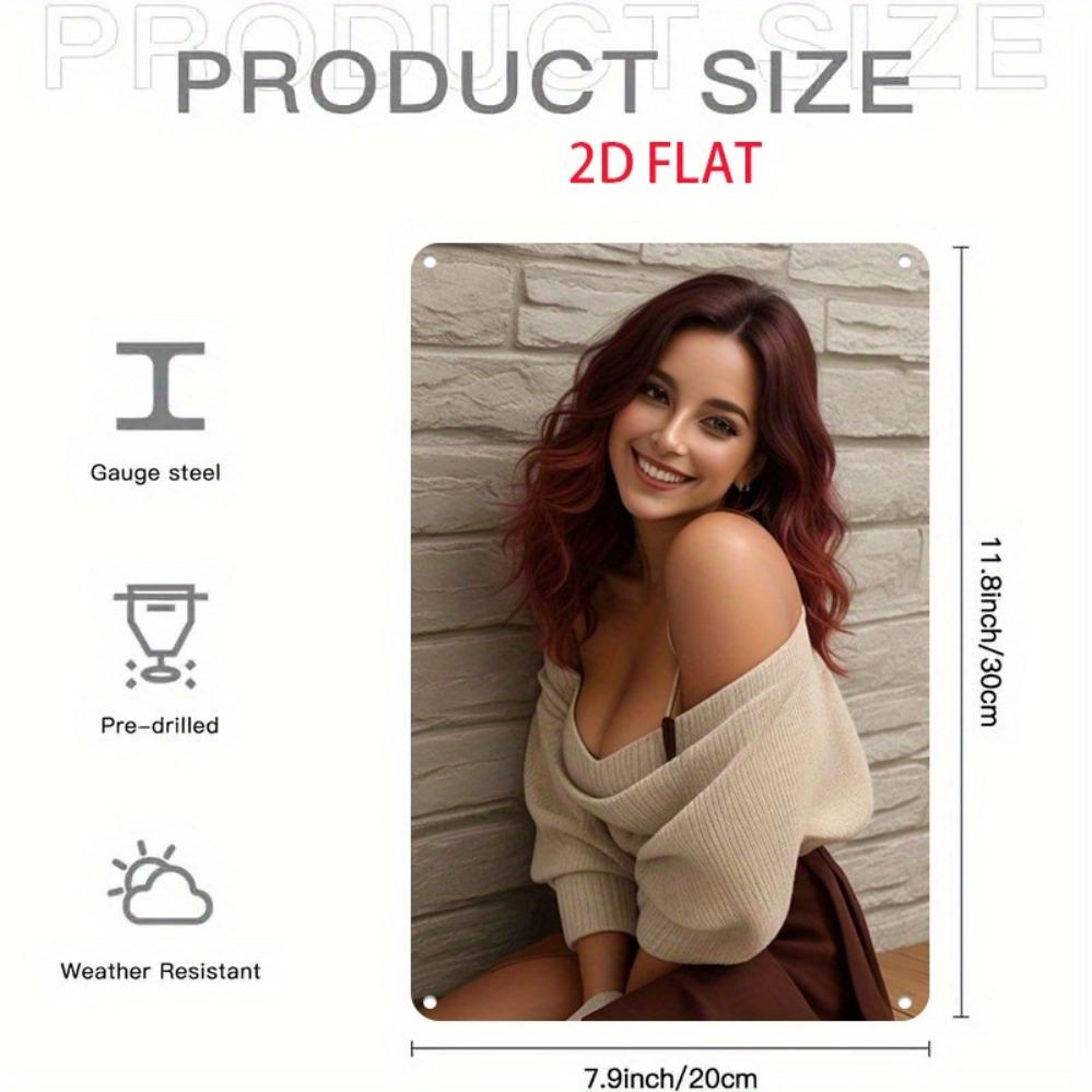 Vintage Women Portrait Metal Wall Art 12x8 Inch - Red Curly Hair Lady Aluminum Plate Beige Brown Tone 2D Decor for Home Offic 20x30cm
Vintage Women Portrait Metal Wall Art 12x8 Inch - Red Curly Hair Lady Aluminum Plate Beige Brown Tone 2D Decor for Home Offic 20x30cm