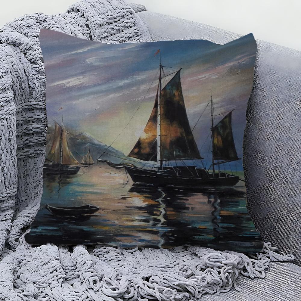 Boat Bay Beach Canvas Painting Pillow Gift Home Office Decoration Pillow Bedroom Sofa Car Cushion CoverPillow Case 40x40 cm
Boat Bay Beach Canvas Painting Pillow Gift Home Office Decoration Pillow Bedroom Sofa Car Cushion CoverPillow Case 40x40 cm