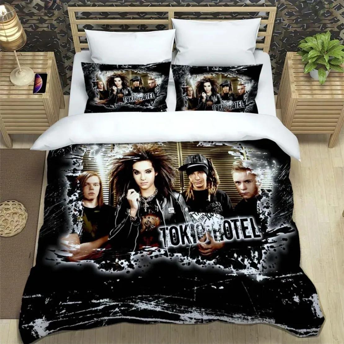 Постільна білизна з принтом гурту Tokio Hotel, Набір підковдр рок-гурту HD Покривало на ковдру для дитячої постільної білизни Постільна білизна Декор спальні US Full 200x230cm
Постільна білизна з принтом гурту Tokio Hotel, Набір підковдр рок-гурту HD Покривало на ковдру для дитячої постільної білизни Постільна білизна Декор спальні US Full 200x230cm