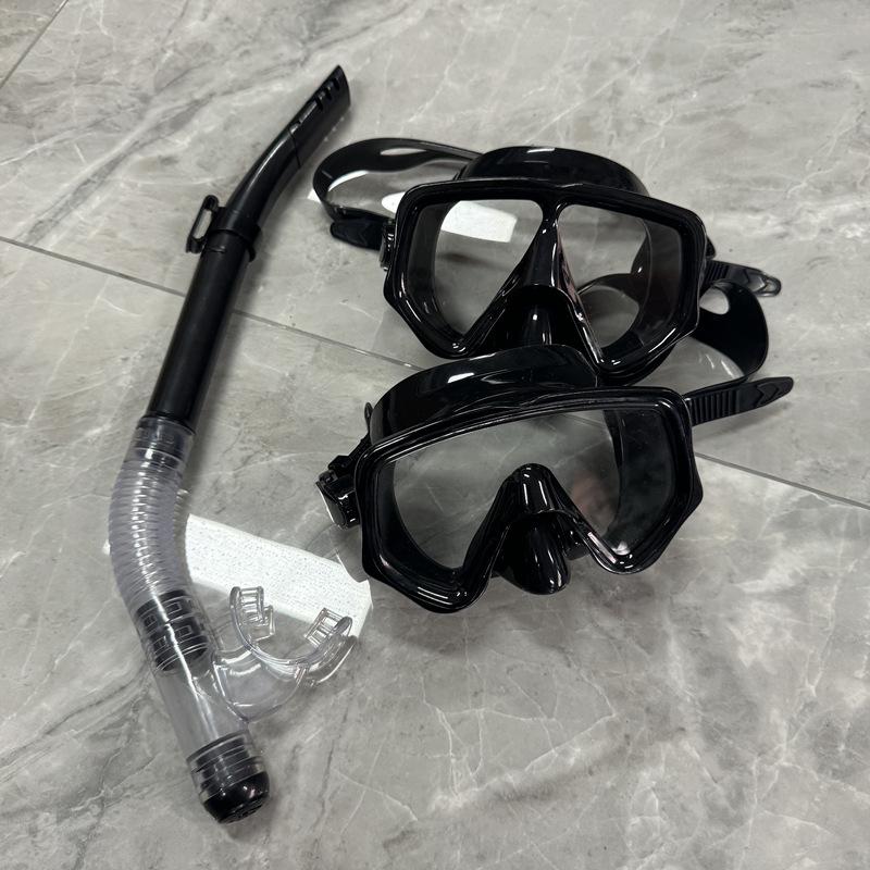 Snorkeling Set: Wide-View Mask & Semi-Dry Breathing Tube - Silicone Diving Goggles 2-Piece Kit Adult One Size
Snorkeling Set: Wide-View Mask & Semi-Dry Breathing Tube - Silicone Diving Goggles 2-Piece Kit Adult One Size
