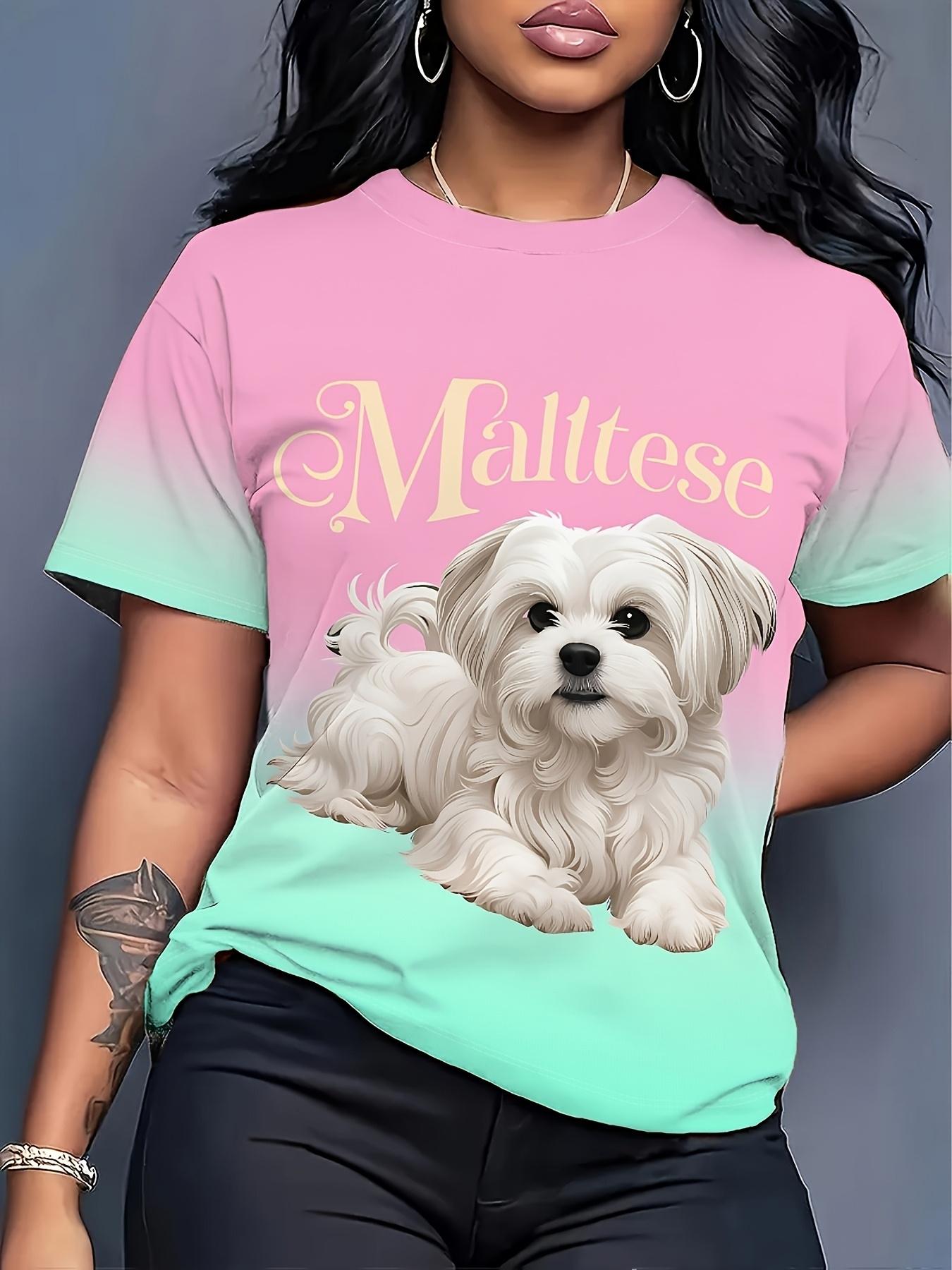 Maltese Dog Gradient Pink-Green T-Shirt for Women. Cute Pet Style Casual Fashion Top. Suitable for Parties. Shopping. Gatherings. And Fitness. Women S 2XL дубильная кора
Maltese Dog Gradient Pink-Green T-Shirt for Women. Cute Pet Style Casual Fashion Top. Suitable for Parties. Shopping. Gatherings. And Fitness. Women S 2XL дубильная кора