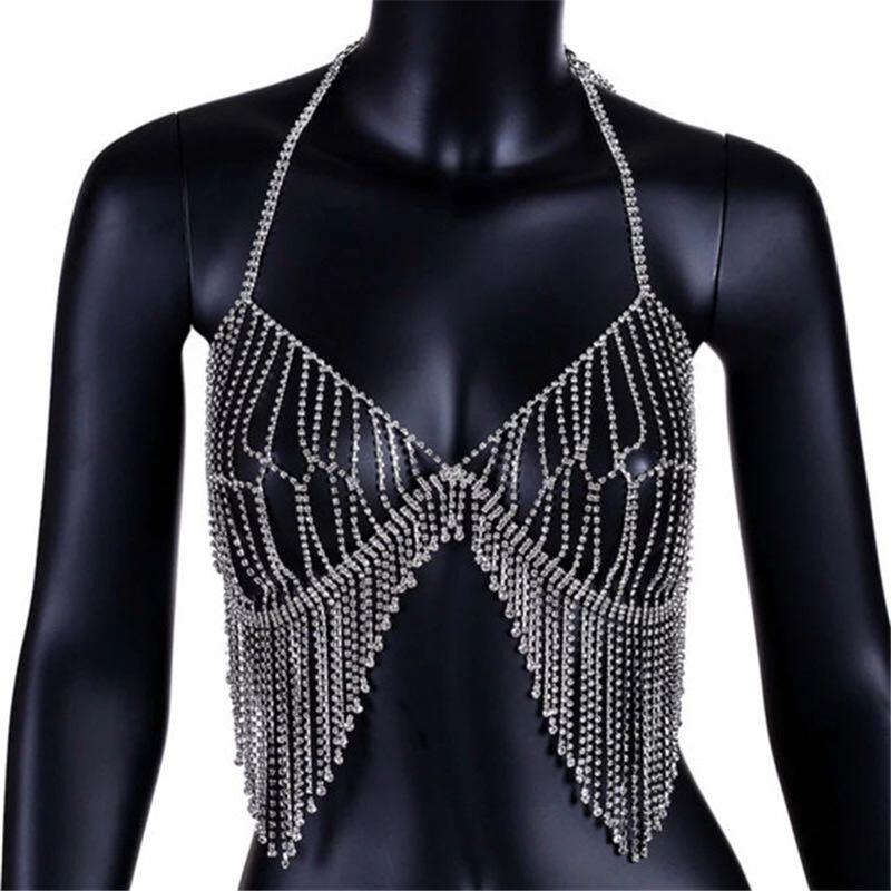 Sexy Beach Jewelry, Rhinestone Fringed Body Chain, Bikini Breast Chain, Rhinestone Underwear Bra.
Sexy Beach Jewelry, Rhinestone Fringed Body Chain, Bikini Breast Chain, Rhinestone Underwear Bra.