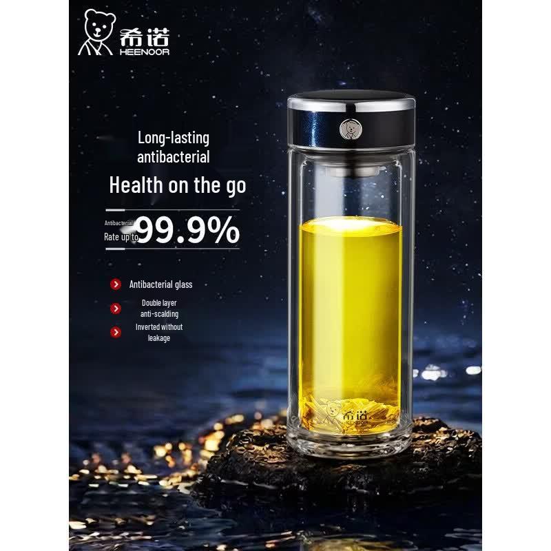 Heenoor Double-Layer Antibacterial Glass Water Bottle XN-651L
Heenoor Double-Layer Antibacterial Glass Water Bottle XN-651L